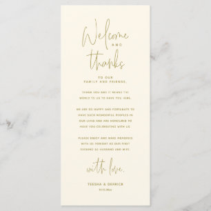 Bienvenue et merci, Place Setting Carte de remerci