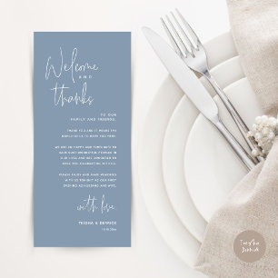Bienvenue et merci, Place Setting Carte de remerci