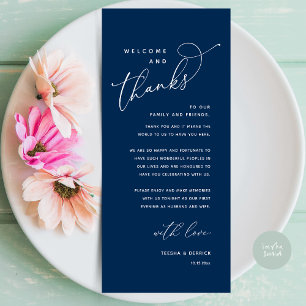 Bienvenue et merci, Place Setting Carte de remerci