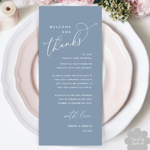 Bienvenue et merci, Place Setting Carte de remerci