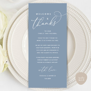 Bienvenue et merci, Place Setting Carte de remerci