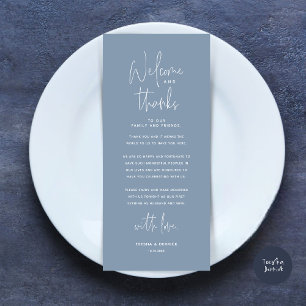 Bienvenue et merci, Place Setting Carte de remerci