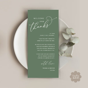 Bienvenue et merci, Place Setting Carte de remerci