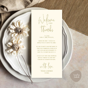 Bienvenue et merci, Place Setting Carte de remerci