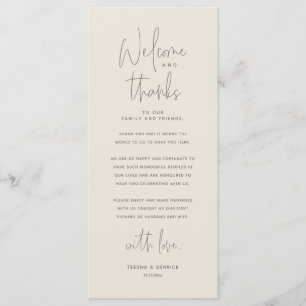 Bienvenue et merci, Place Setting Carte de remerci