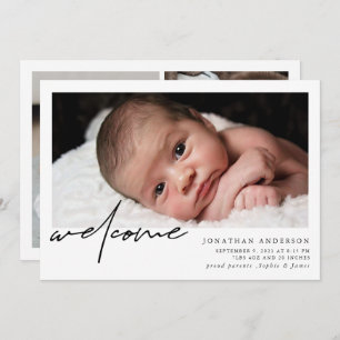 Bienvenue Faire-part de naissance bébé