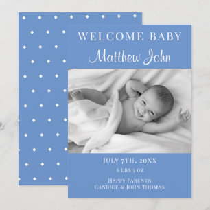 Bienvenue Faire-part photo bébé