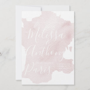 Bienvenue France Hochzeit in Urlaubsort Einladung