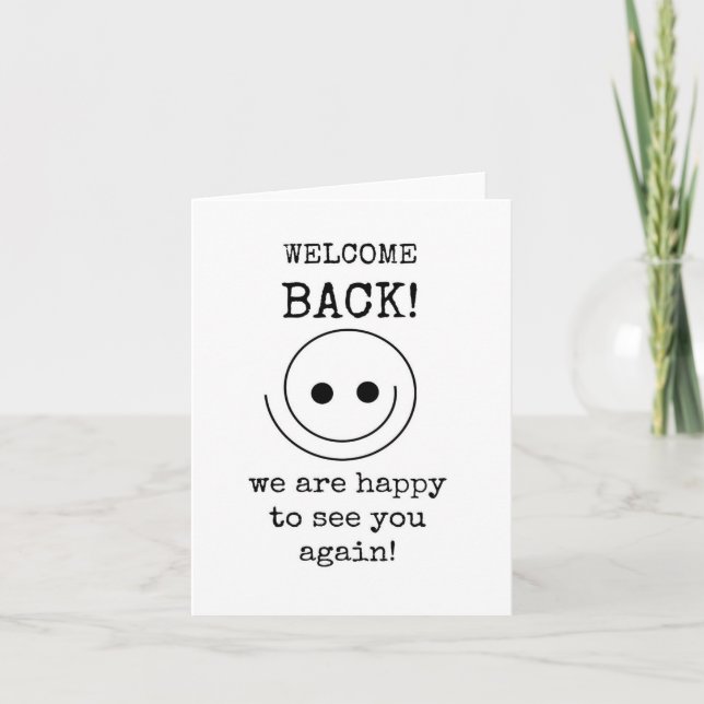 Bienvenue, Heureux De Vous Revoir, Carte (Devant)