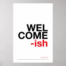 BIENVENUE-ISH – Déco murale drôle pour l'entrée