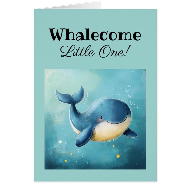 Bienvenue Little One, Nouvelle Carte Bébé Avec Tex (Devant)
