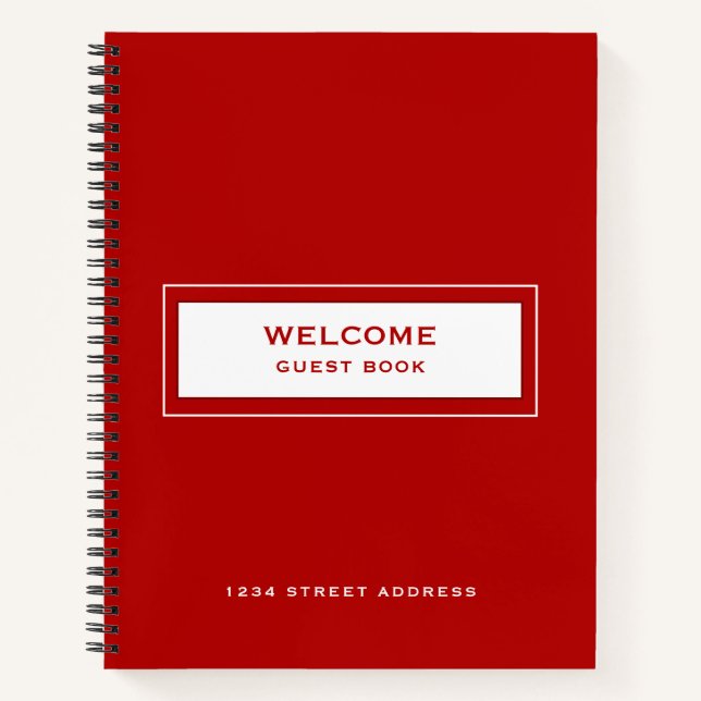 Bienvenue Livre d'invité rouge (Devant)