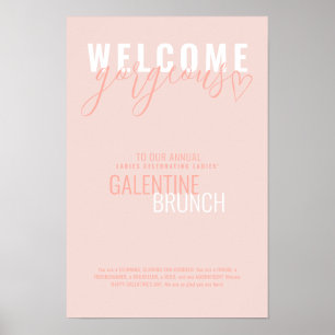 Bienvenue magnifique affiche de la Saint Valentin