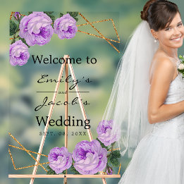 Bienvenue Mariage Gold Parties scintillant Geo Pur