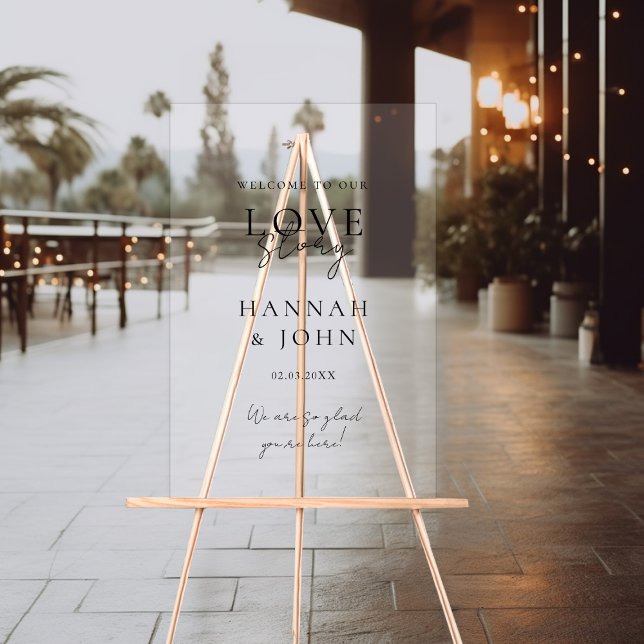 Bienvenue ! Moderne, Calligraphie, Mariage (Better Together! Modern, Calligraphy, Wedding Acrylic Sign)