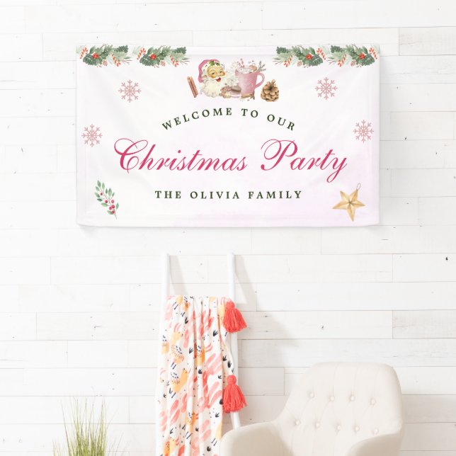 Bienvenue Noël bannière Père Noël Cookies (En situation)