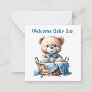 Bienvenue nouvelle carte bébé garçon