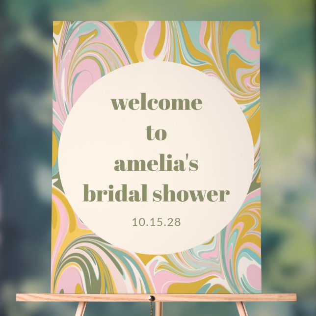 Bienvenue personnalisée à la réception de mariage  (Neutre)