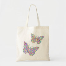 "Bienvenue, printemps !" Sac fourre-tout papillon