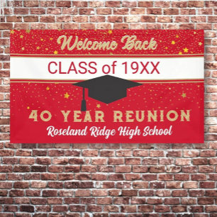 Bienvenue Retour Bannière de réunion de classe 40 