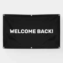 Bienvenue Retour Bannière extérieure personnalisab