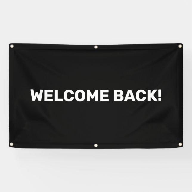 Bienvenue Retour Bannière extérieure personnalisab (Horizontal)
