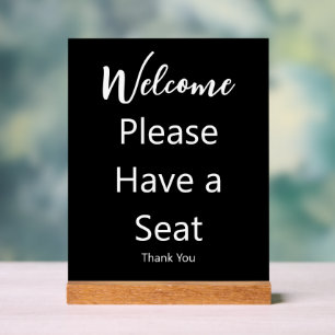 Bienvenue S'il vous plaît avoir un Merci de siège
