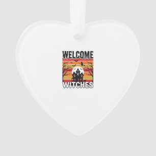 Bienvenue sorcières design de gravure Halloween vi
