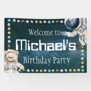 Bienvenue sur la bannière de signe de fête d'anniv