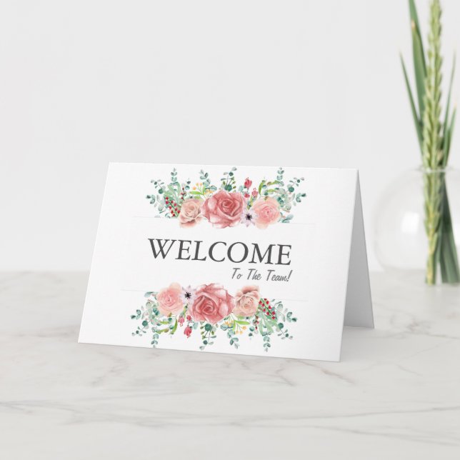 Bienvenue sur la carte d'équipe (Devant)