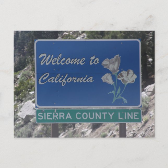 Bienvenue sur la carte postale de Californie (Devant)