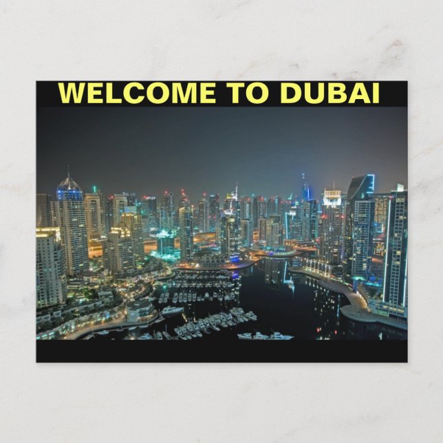 BIENVENUE SUR LA CARTE POSTALE DE DUBAÏ PAR MOJISO (Devant)