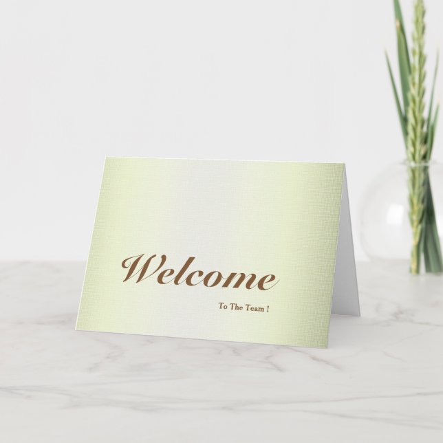 Bienvenue Sur La Carte Postale Team Green Minimal (Devant)