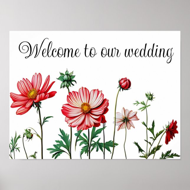 Bienvenue sur notre affiche mariage (Devant)