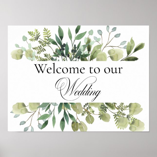 Bienvenue sur notre affiche mariage (Devant)