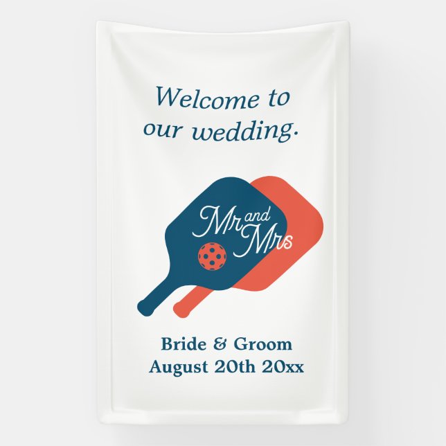 Bienvenue sur notre bannière de mariage de pickleb (Verticale)
