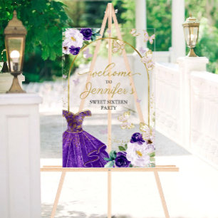 Bienvenue Sweet 16 Papillon Violet