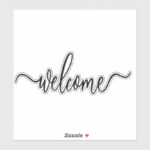 bienvenue VINYL coupe autocollant
