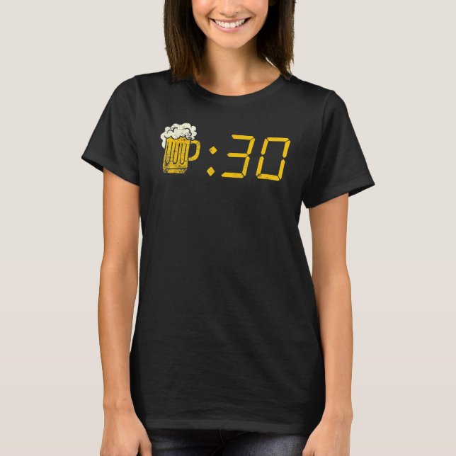 Bier 30 trinken oder Betrunken werden T-Shirt (Vorderseite)