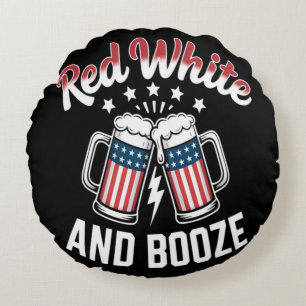 Bier 4. Juli, Patriotische Party Rundes Kissen