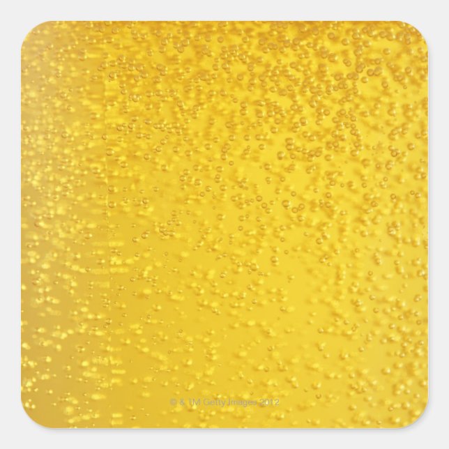 Bier 4 quadratischer aufkleber (Vorderseite)