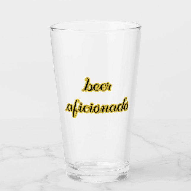 Bier Aficionado Glas (Vorderseite)
