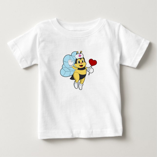Bier als Krankenschwester mit Herz.PNG Baby T-shirt (Vorderseite)