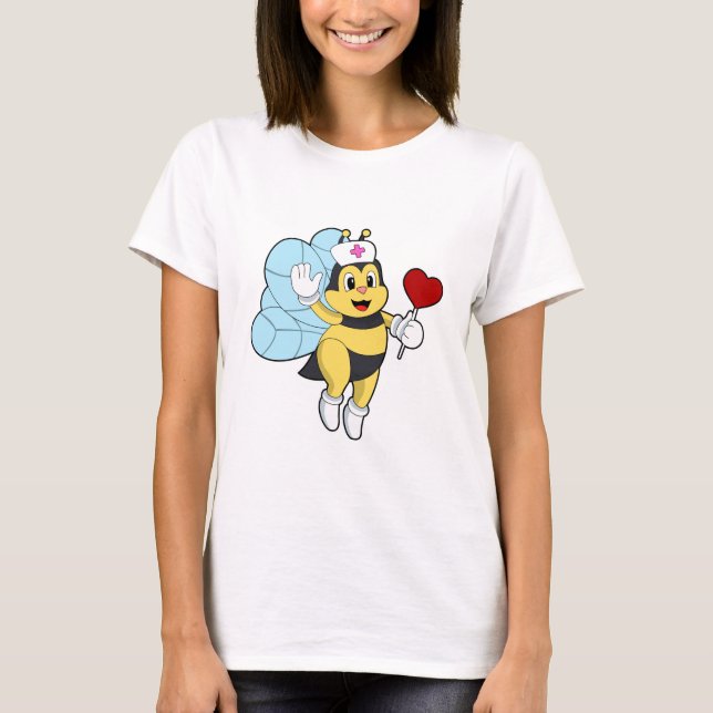 Bier als Krankenschwester mit Herz.PNG T-Shirt (Vorderseite)