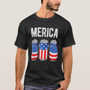 Bier American Flag 4. Juli Merica USA trinken T-Shirt
