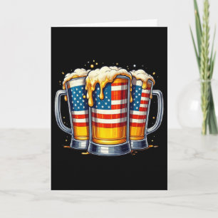 Bier Amerikanische Flagge 4. Juli Männer Frauen Tr Karte