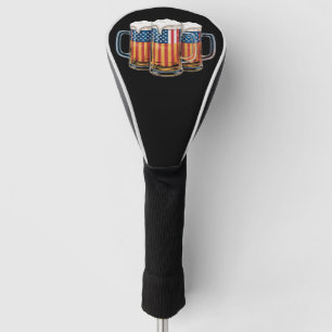 Bier Amerikanische Flagge 4. Juli Merica Trinken U Golf Headcover