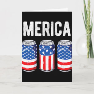Bier Amerikanische Flagge 4. Juli Merica USA Männe Karte