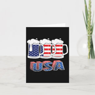 Bier Amerikanische Flagge 4. Juli Merica USA Trink Karte