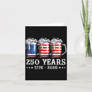 Bier Amerikanische Flagge 4. Juli Patriotisch 250 Karte